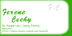 ferenc csehy business card